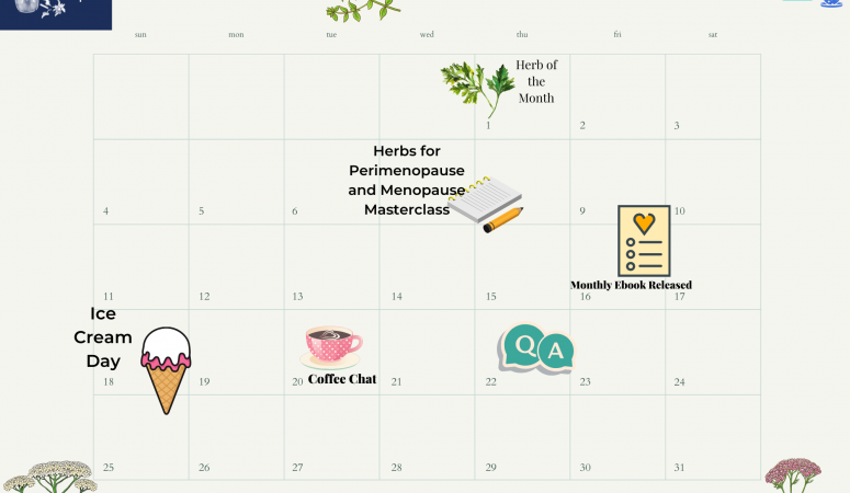 July Calendar for DIY Herbal Fellowship Members