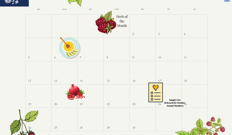 September Calendar – DIY Herb of the Month Members