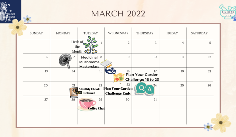 March 2022 – DIY Herbal Fellowship Calendar