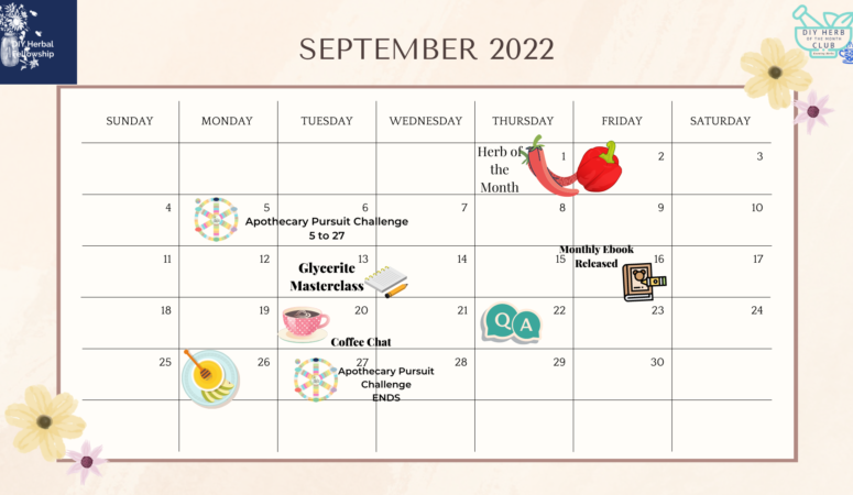 September 2022 — DIY Herbal Fellowship Calendar