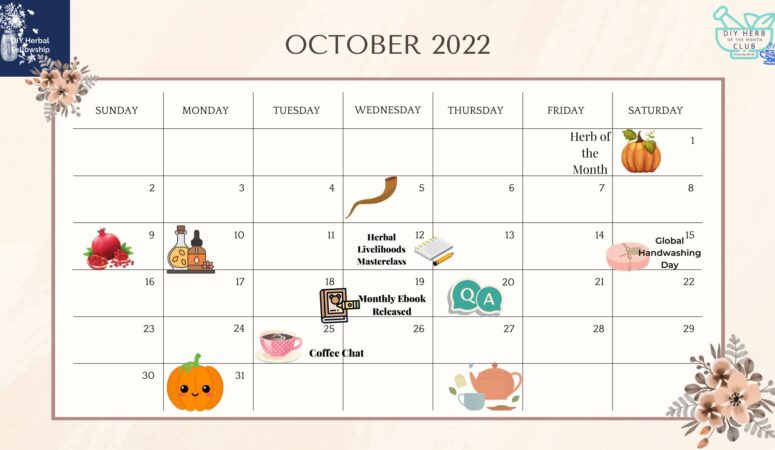 October 2022 — DIY Herbal Fellowship Calendar