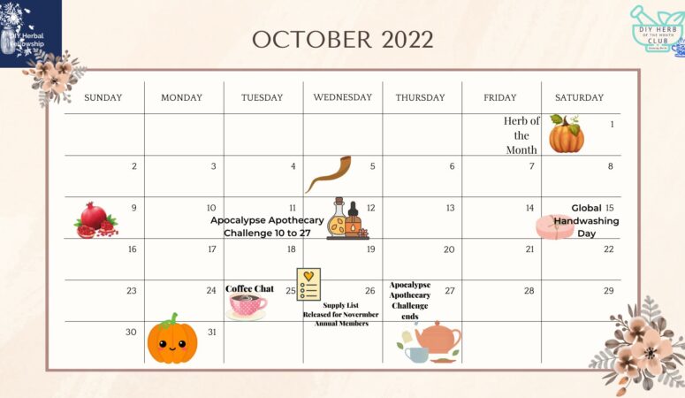 October 2022 – Herb of the Month Calendar