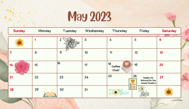 May Calendar DIY Herb Of The Month Club