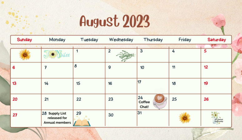 DIY Herb of the Month August Calendar
