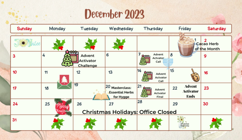 DIY Herbal Fellowship December Calendar