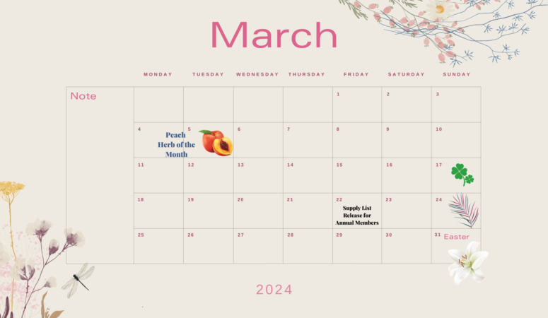 Herb of the Month March 2024 Calendar