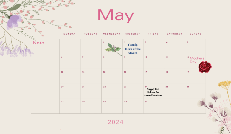 May Herb of the Month Calendar 2024