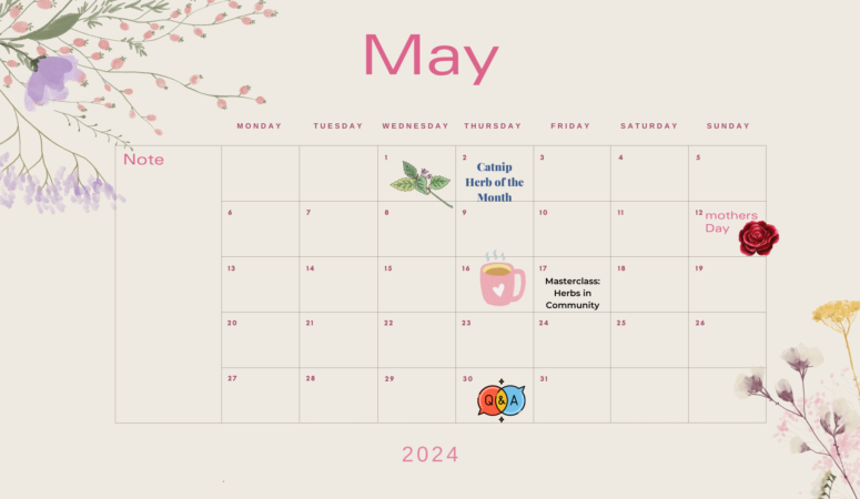 May Herbal Fellowship Calendar 2024