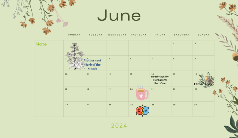 June 2024 Calendar DIY Herbal Fellowship