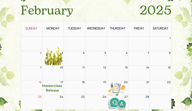 DIY Herbal Fellowship February Calendar 2025